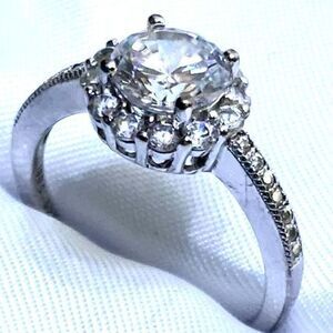 VQ# Striking Diamond ( see description ) & Sterling 925 Silver ring
